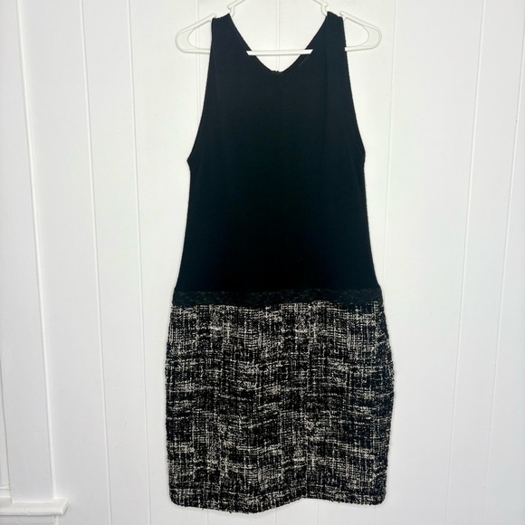MaxMara Tweed Cashmere Knit Dress Sleeveless Women’s Size Large Classic Chanel - Picture 2 of 11